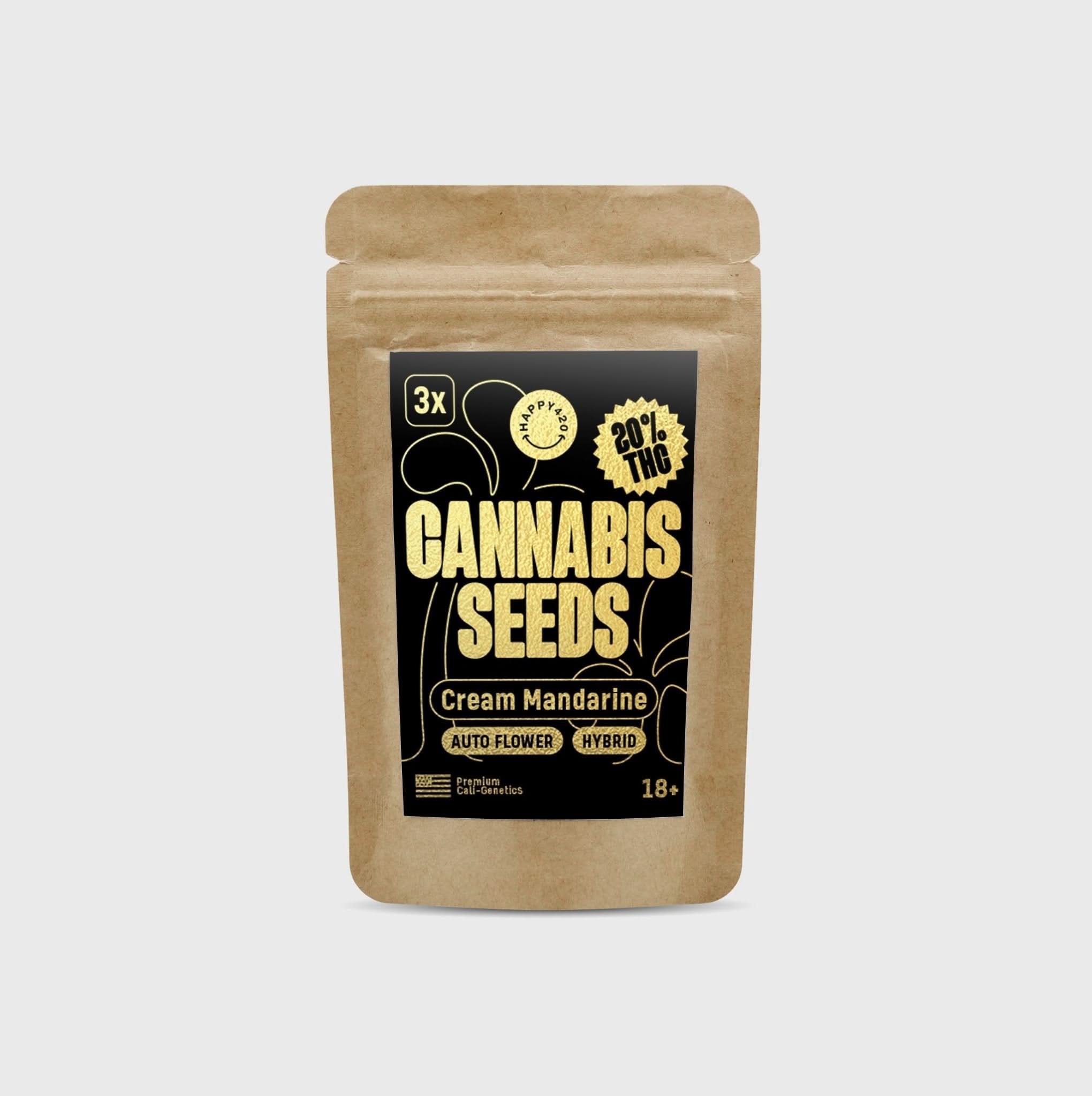 Legendary Cali Genetics Seeds Cream Mandarine 18% THC 🌱 auto flowering - Happy420.de