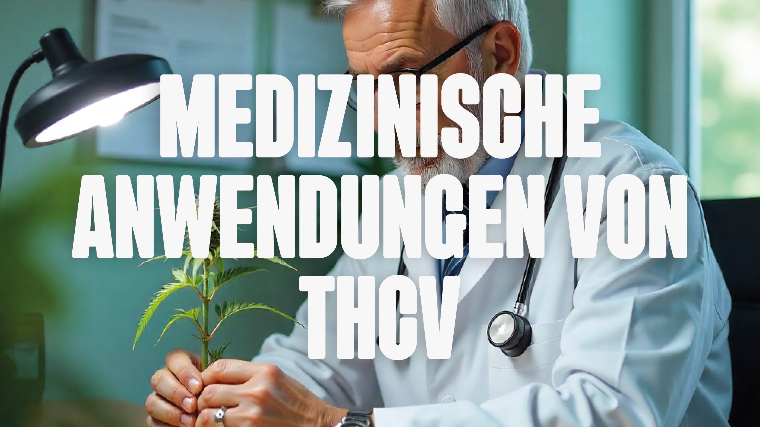 A doctor holding a cannabis leaf