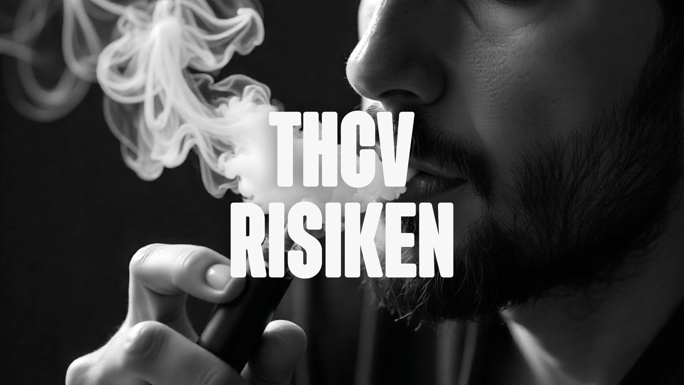 a man vaping in the dark close up