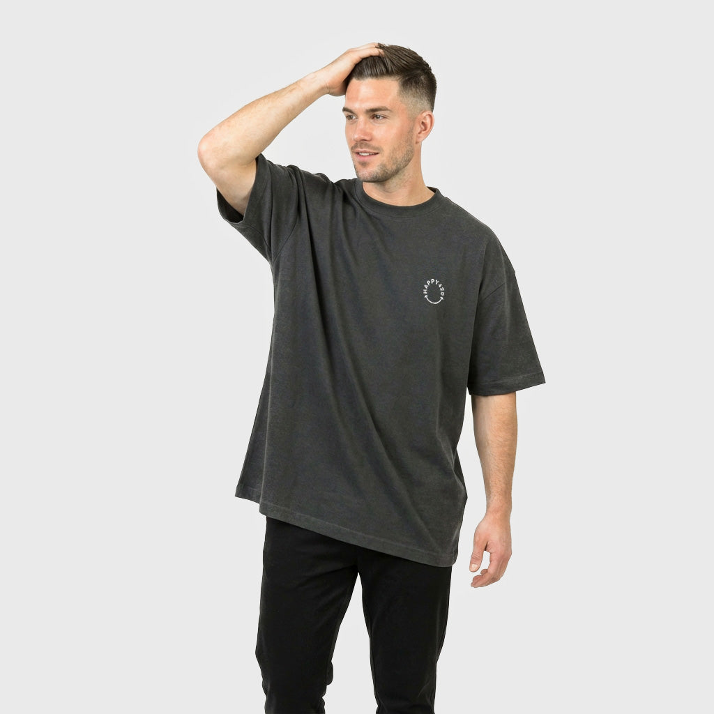 Happy Oversize Shirt - Washed Black