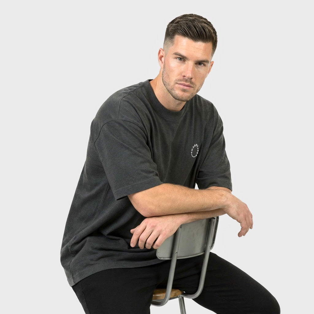 Happy Oversize Shirt - Washed Black