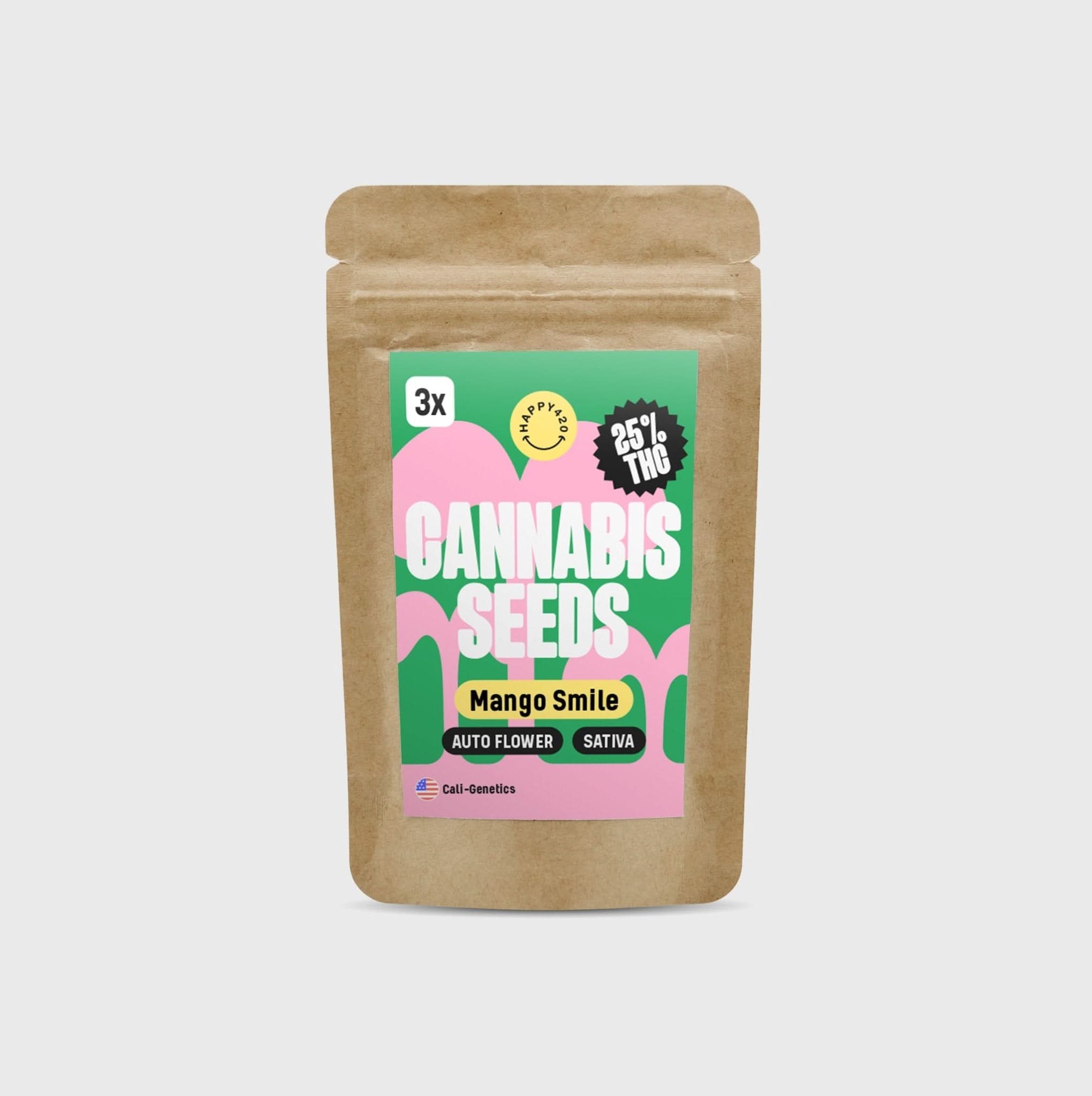 NEU!! Cali Genetics Mango Smile 25% THC 🌱 auto flowering - Happy420.de