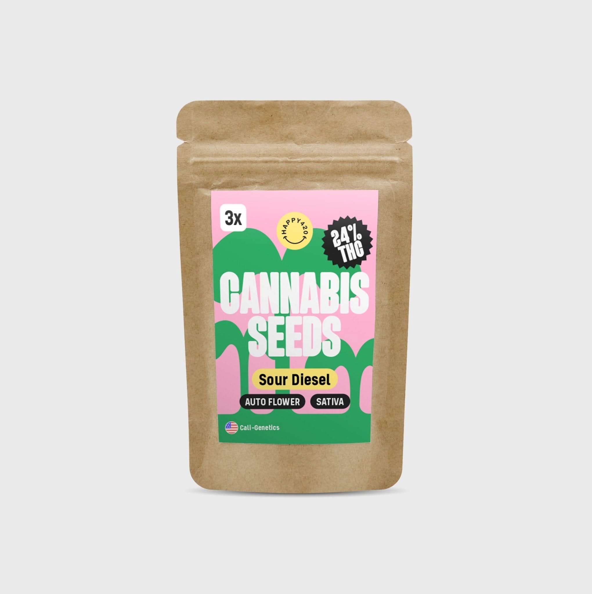 NEU!! Cali Genetics Sour Diesel 24% THC 🌱 auto flowering - Happy420.de