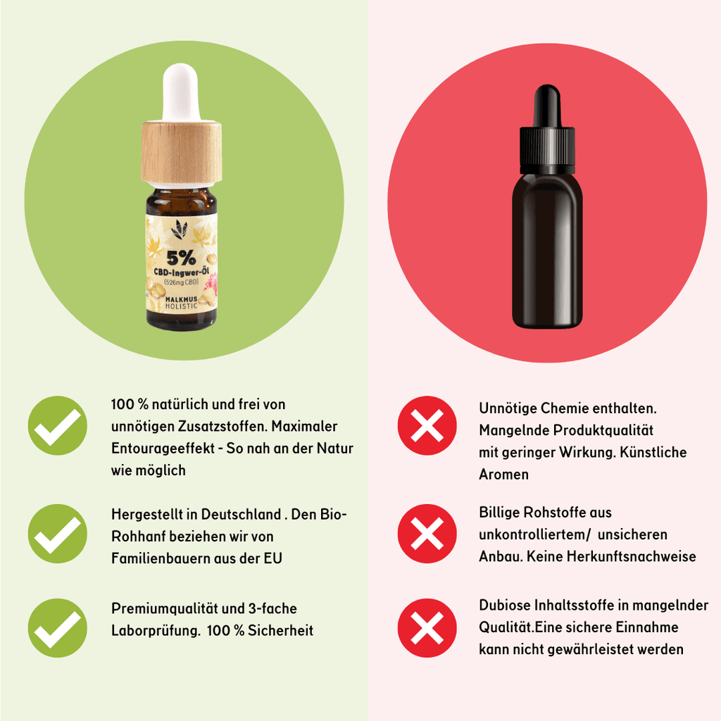 🌱 CBD+Ingwer Naturextrakt PREMIUM Öl 10ml - Happy420.de
