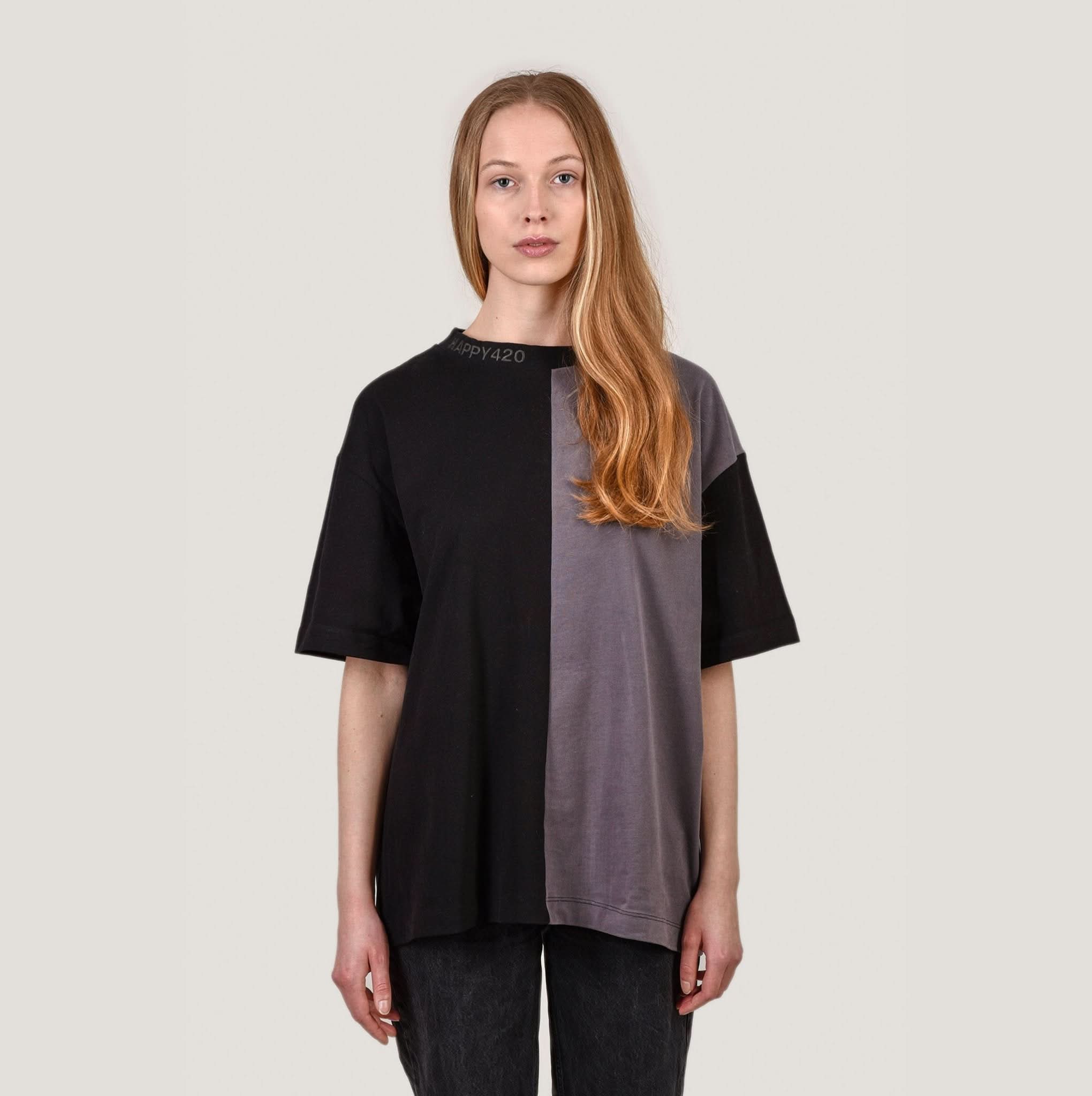 Colorblock T - Black:Smoke - Happy420.de