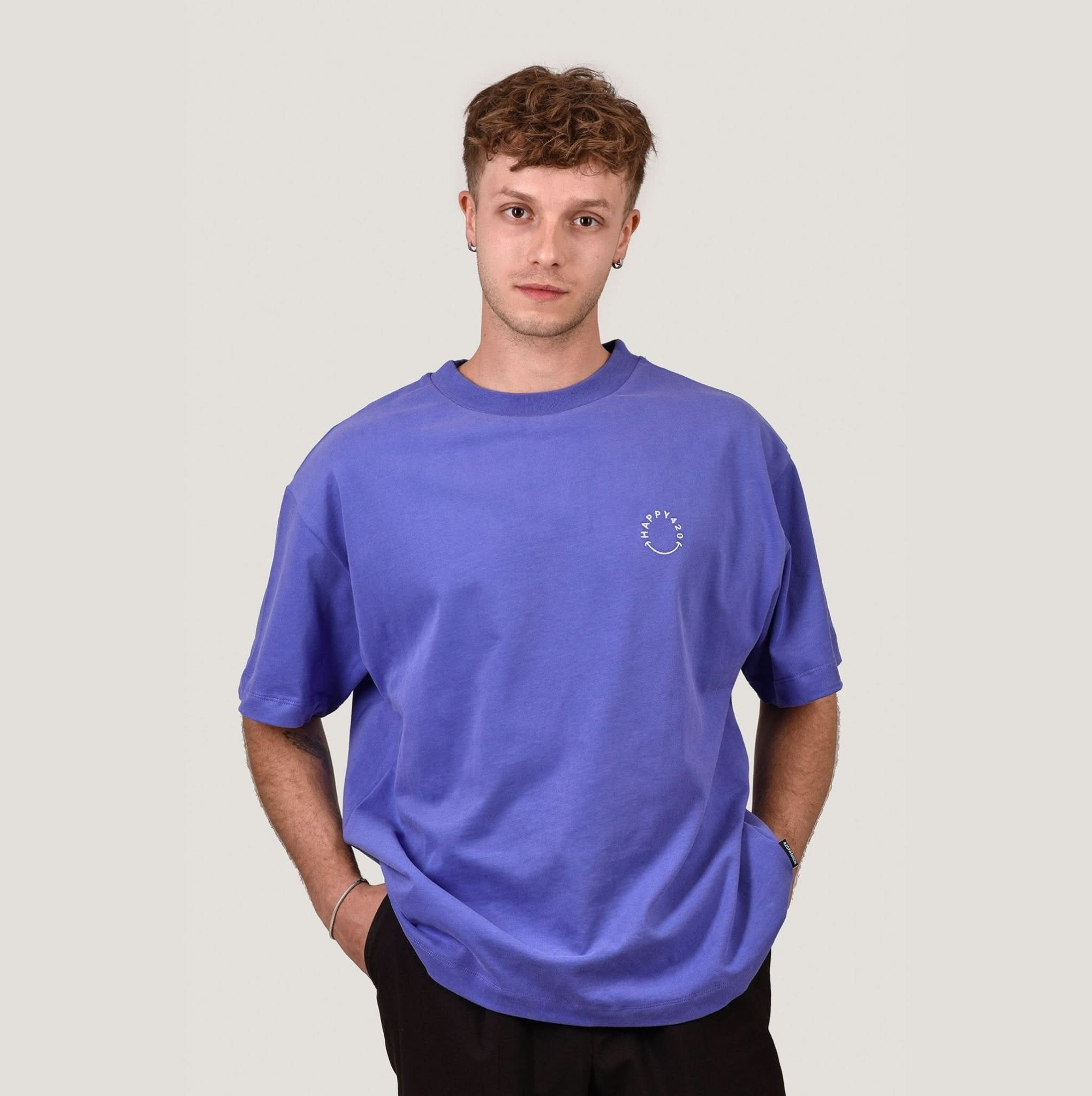 HAPPY 420 - Purple Oversize T-Shirt - Happy420.de