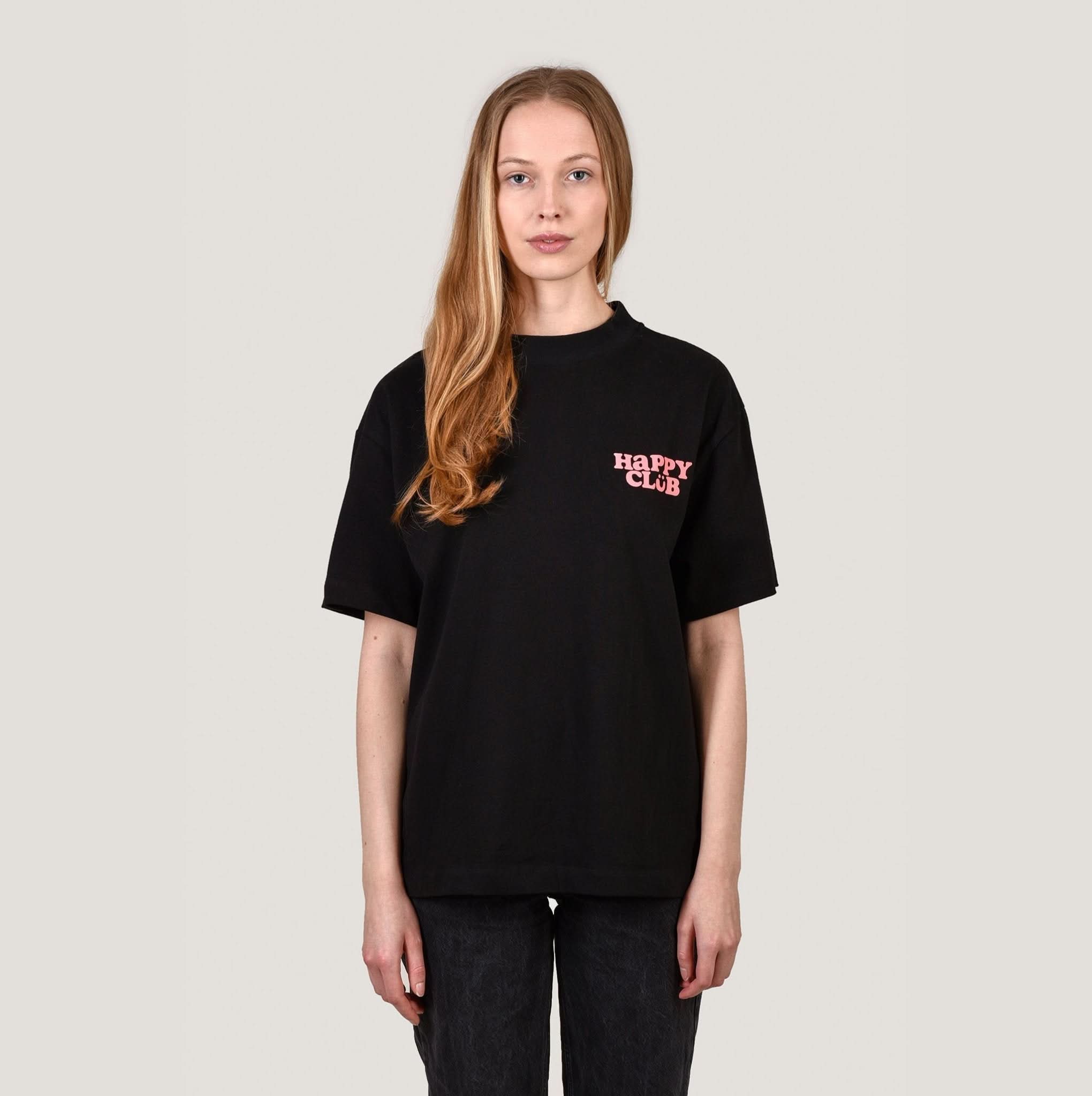 HAPPY CLUB T – Black oversize - Happy420.de