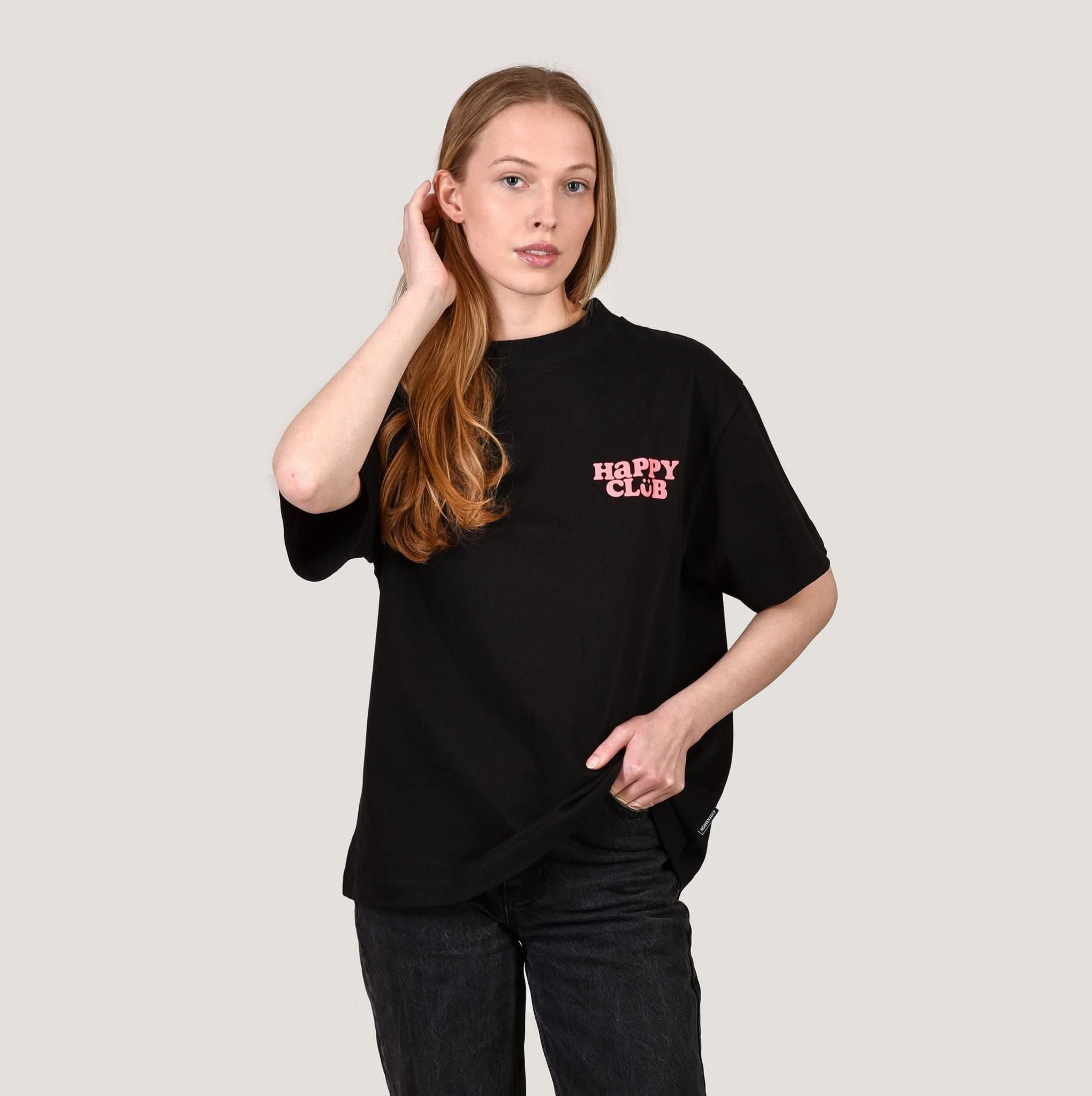 HAPPY CLUB T – Black oversize - Happy420.de
