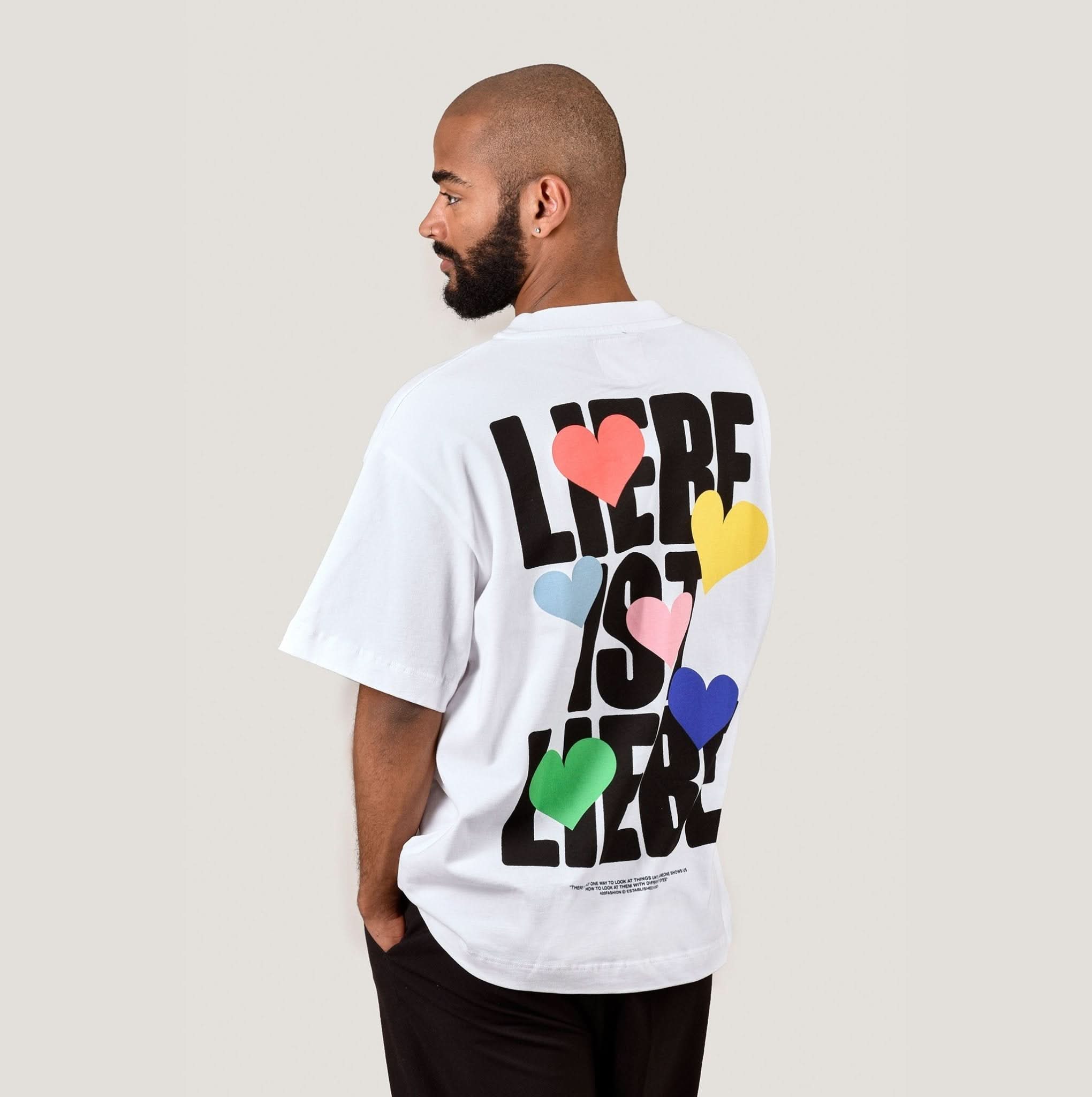 LIEBE IST LIEBE T – White oversize - Happy420.de